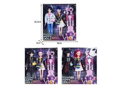 11.5寸实身11关节K-POP猎魔男团猎魔女团娃娃2只装带配件 - OBL10464477