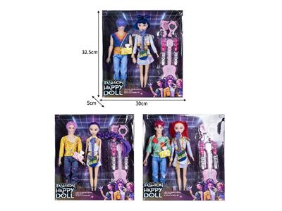 11.5寸实身11关节K-POP猎魔男团猎魔女团娃娃2只装带配件 - OBL10464478
