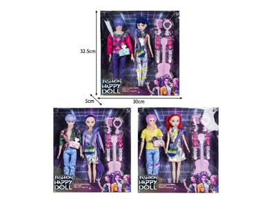 11.5寸实身11关节K-POP猎魔男团猎魔女团娃娃2只装带配件 - OBL10464479