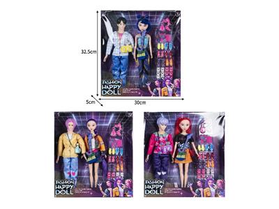 11.5寸实身11关节K-POP猎魔男团猎魔女团娃娃2只装带配件 - OBL10464480