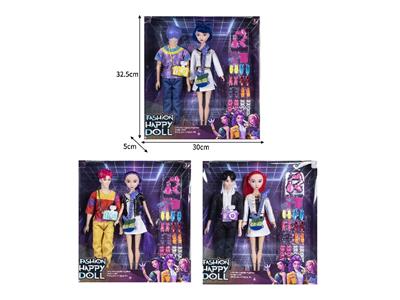 11.5寸实身11关节K-POP猎魔男团猎魔女团娃娃2只装带配件 - OBL10464481