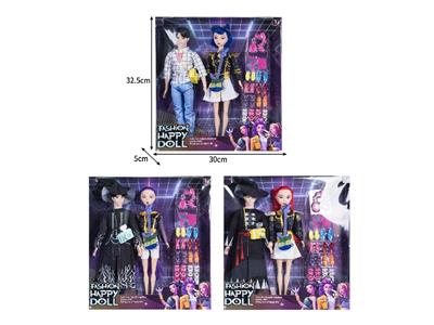 11.5寸实身11关节K-POP猎魔男团猎魔女团娃娃2只装带配件 - OBL10464482