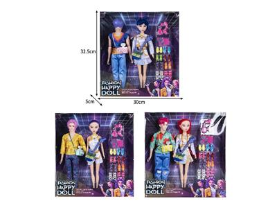 11.5寸实身11关节K-POP猎魔男团猎魔女团娃娃2只装带配件 - OBL10464483