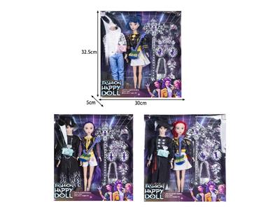 11.5寸实身11关节K-POP猎魔男团猎魔女团娃娃2只装带配件 - OBL10464487