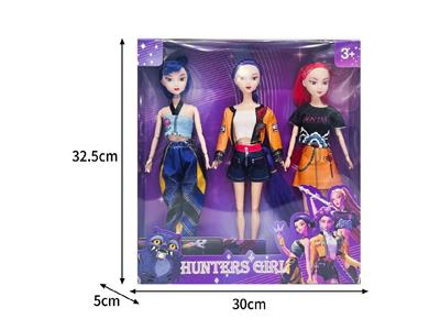 11.5寸实身11关节K-POP猎魔女团娃娃3只装 - OBL10464490