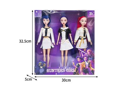 11.5寸实身11关节K-POP猎魔女团娃娃3只装 - OBL10464491