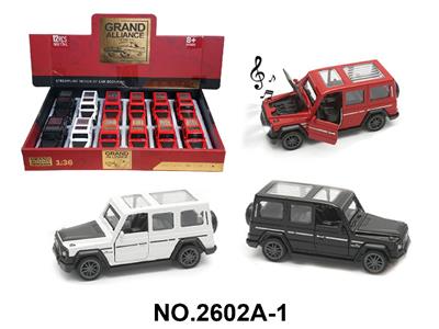 1:36回力合金车模 -奔驰 G63（12只/展示盒）带灯光音乐3色混装 - OBL10468436
