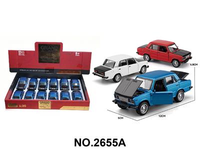 1:36回力合金车模拉达双灯（有声光）3色混装 - OBL10468472