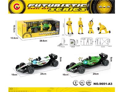 (1:20)中号惯性灯光声音F1方程车+维修工+工具 - OBL10473991