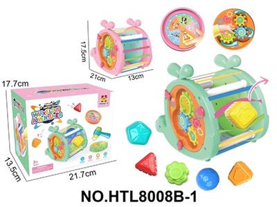 益智婴幼儿童早教玩具鲸鱼塞塞乐标配款+2面板
（带1块动物转盘面板+1块牙轮转盘面板）
（功能面板采用UV印） - OBL10479626