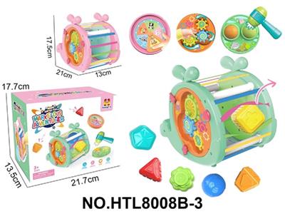 益智婴幼儿童早教玩具 鲸鱼塞塞乐加配款+3面板
（带1块锤锤乐面板+1块动物转盘面板+1块旋转齿轮面板）
（功能面板采用UV印） - OBL10479628