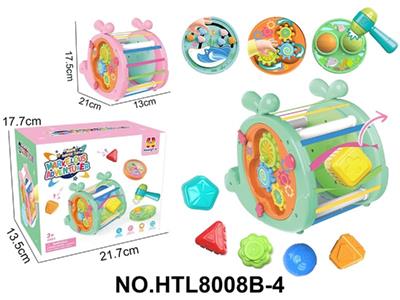 益智婴幼儿童早教玩具 鲸鱼塞塞乐加配款+3面板
（带1块锤锤乐面板+1块拨拨乐面板+1块旋转齿轮面板）
（功能面板采用UV印） - OBL10479629