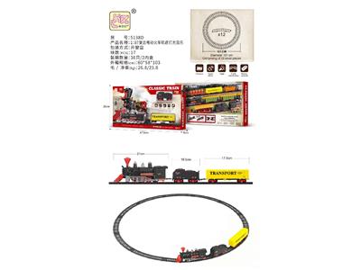 轨道复古火车电动灯光音乐1：87 - OBL10480578