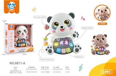 婴童早教益智卡通熊猫电子琴二色混装 - OBL10482659