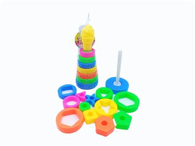 7层拼装益智彩虹套圈冰淇淋 - OBL10486004