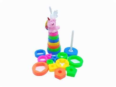 7层拼装益智彩虹套圈独角兽 - OBL10486030