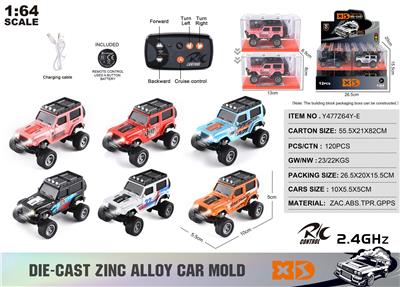 1:64牧马人2.4G合金遥控车 12只/展示盒 - OBL10490487