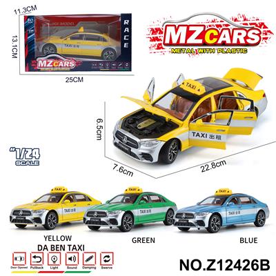 卡通益智仿真回力合金车模型1:24 E300L出租车 - OBL10491175