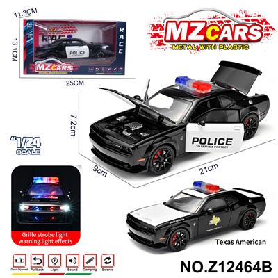 卡通益智仿真回力合金车模型1:24 红眼地狱猫警车版 - OBL10491214