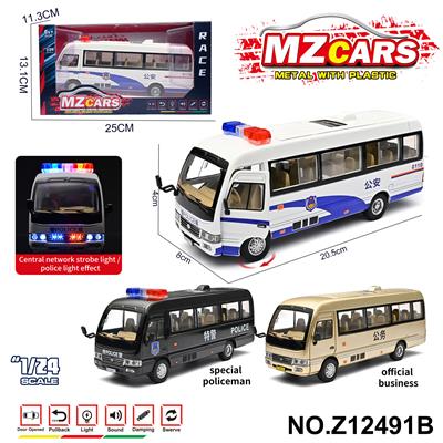 卡通益智仿真回力合金车模型1:24考斯特警车 - OBL10491240
