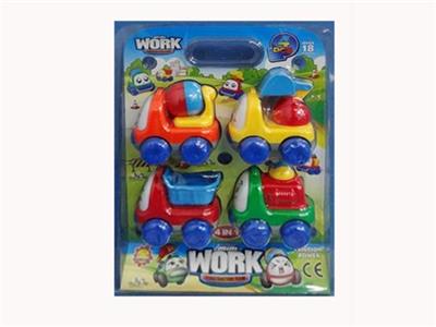 Four inertial cartoon engineering vehicles - OBL309287