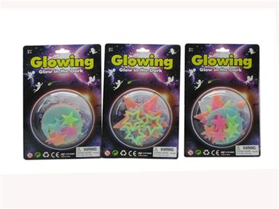 Three luminous color stars and moons - OBL558354