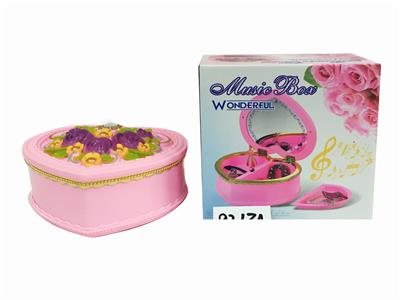 Rose peach heart light music box - OBL567860