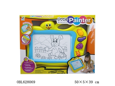 Black and white magnetic seal sketchpad easel - OBL628069