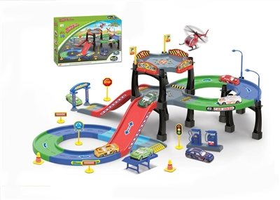 Rail car park with alloy aircraft only 1 seed (taxi) alloy car - OBL628731
