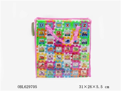 积木手提袋（英文、数字卡通图案）110PCS - OBL629705
