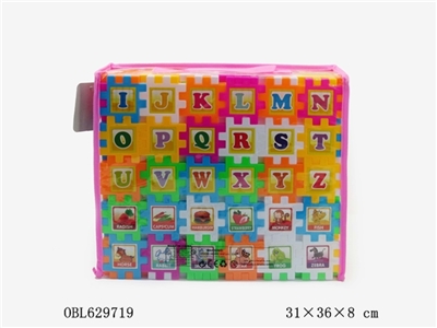 积木手提袋（英文、数字卡通图案）82PCS - OBL629719