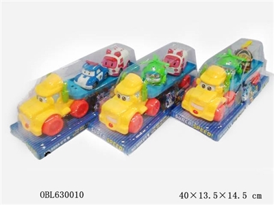 POLI卡通惯性拖车（配两只惯性车） - OBL630010