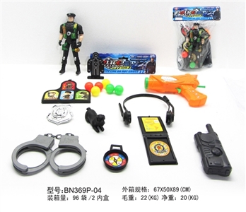 警察小套装乒乓枪10件套 - OBL630331