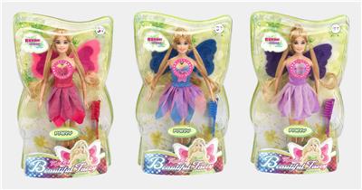11.5-inch real kabibi butterfly fairy with light wings and comb - OBL630664