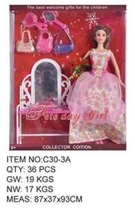 流行芭芘时尚套装加饰品 - OBL631415