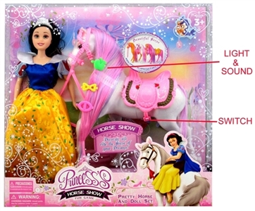 10 inch of the princess with music light horse - OBL632196