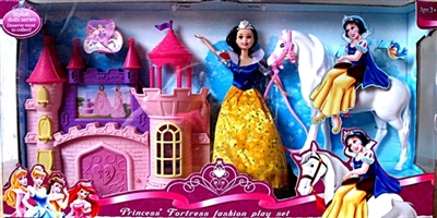 Big castle with 11.5 inches of Snow White and the white horse - OBL632504