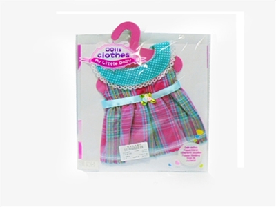 Round collar plaid skirt - OBL632553