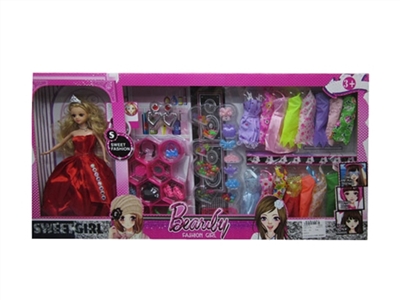 11.5 -inch barbie solid 3 d eye eyelash with 16 sets of clothes. Accessories - OBL633365