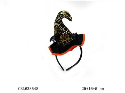 Black headdress pointed cap and spiders - OBL633548