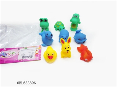卡头袋戏水动物九款混装带哨子 - OBL633896