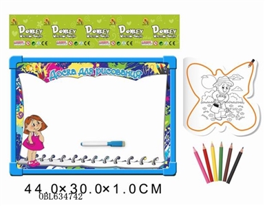 Russian whiteboard with color in learning book 6 color pen - OBL634742