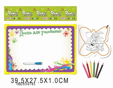Russian whiteboard with color in learning book 6 color pen - OBL634743