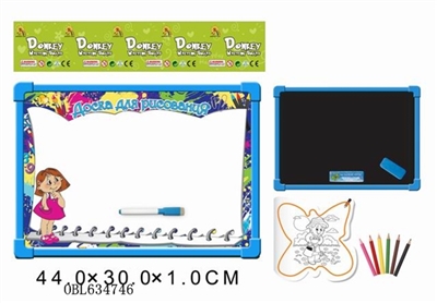 Russian whiteboard with color in learning book 6 color pen (double) - OBL634746