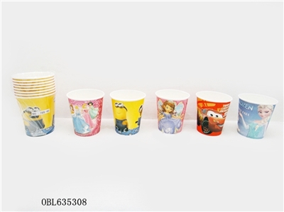 10 many cartoon paper cups - OBL635308
