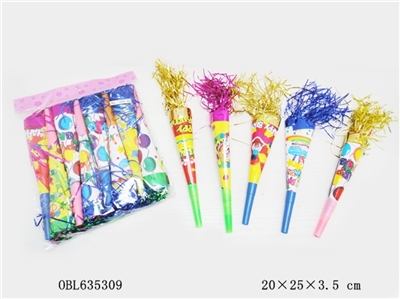 Eight gold birthday horn - OBL635309