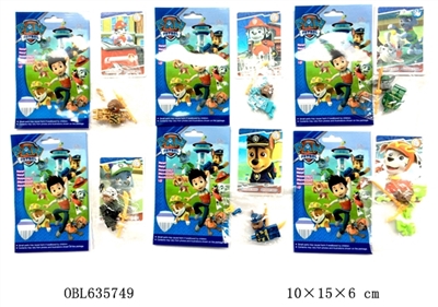 1.5寸拼装狗狗巡逻队单只+配件+1张卡片  锡袋装6款 - OBL635749