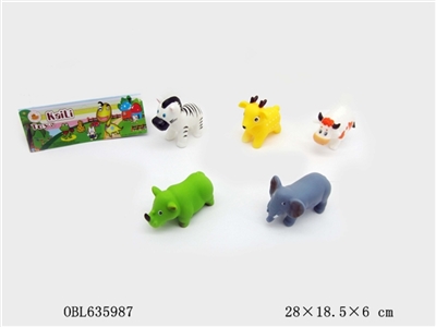 Five plastic lining the bovine animals - OBL635987