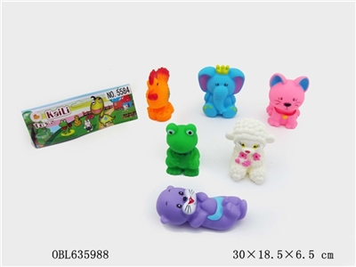 Six plastic animal - OBL635988