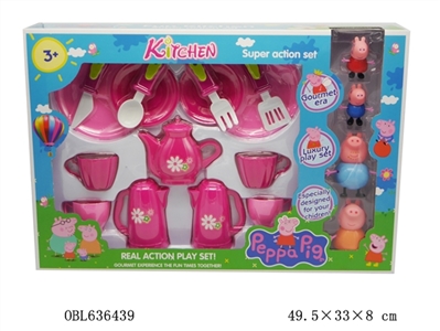The pink pig sister tableware with four the pig - OBL636439